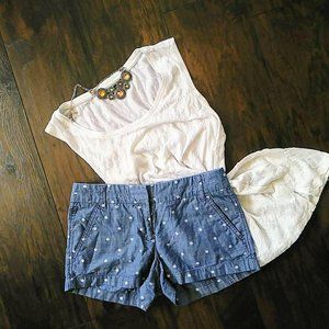 J.Crew Factory Chino Shorts Blue & White, …